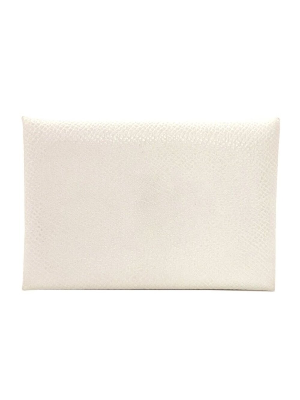 Hermes Calvi Silver Card Case Epsom